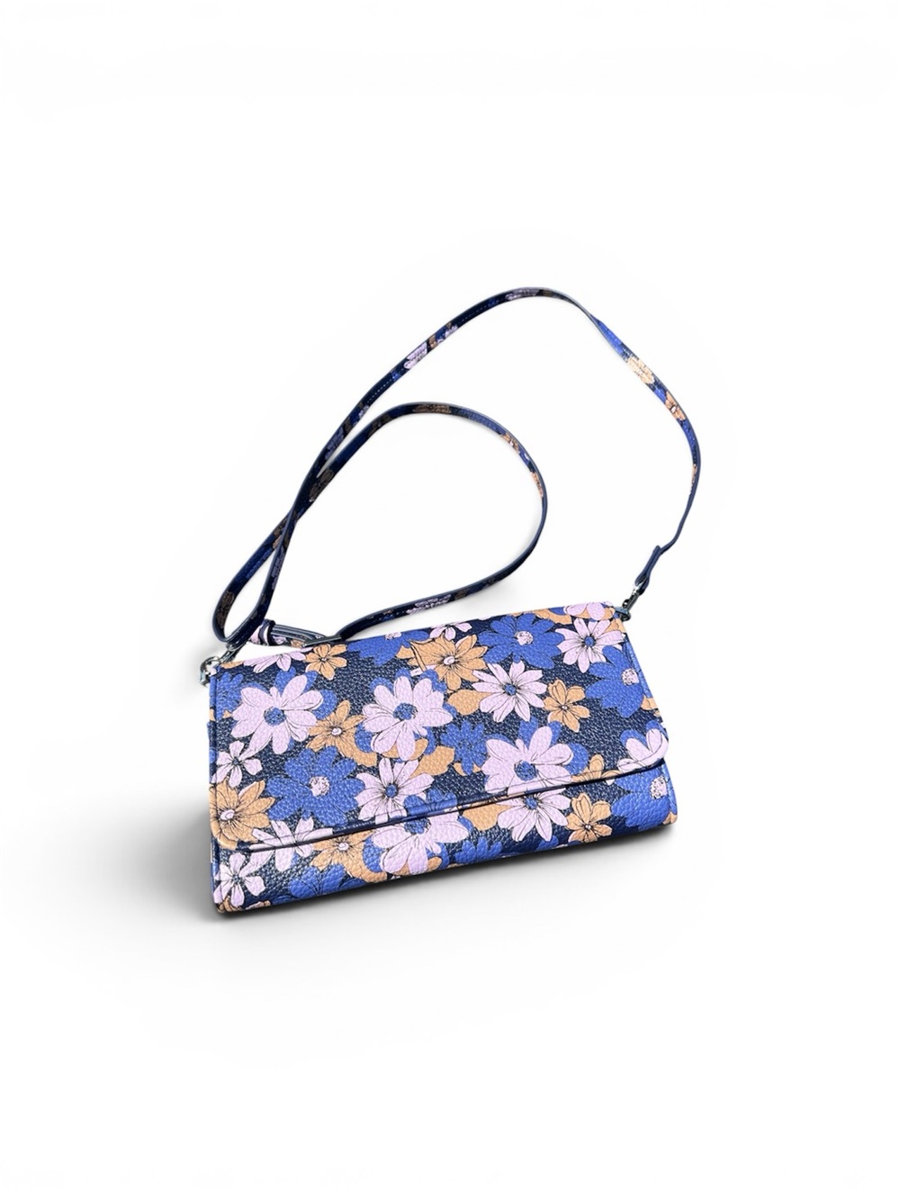 Vera Bradley WALLET Crossbody Faux LEATHER in Trellis Floral pattern